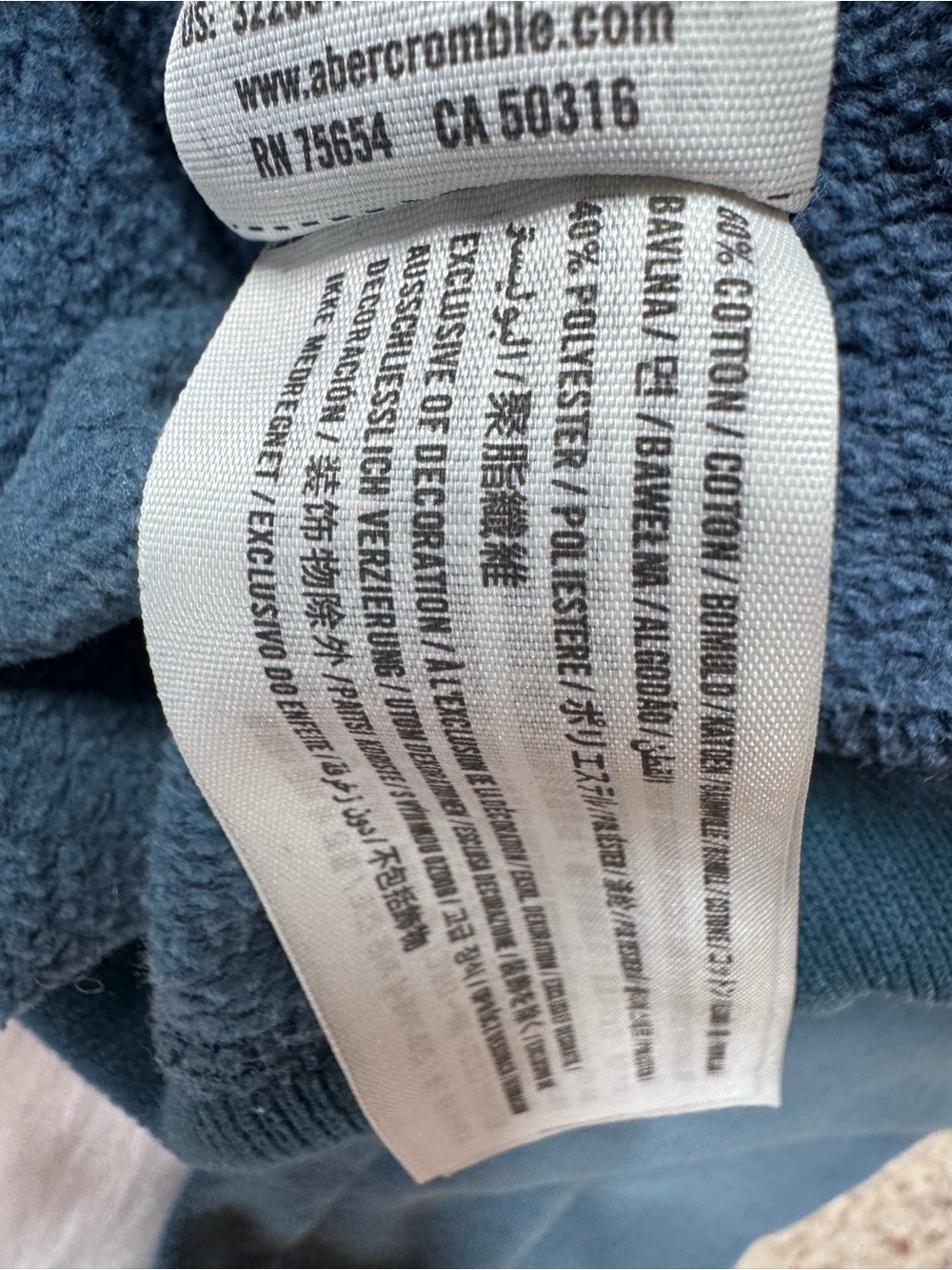 Men’s Hollister Size XL (Fits like a L) Y2K California Graphic Blue Crewneck - Picture 6 of 8